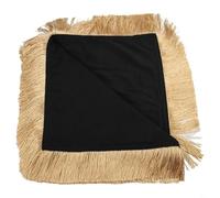 BEAZOOM European Tassel Velvet Tablecloth Square 65x65cm Retro Dining Cover Home Party Celebration(black)