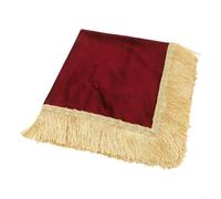 BEAZOOM European Tassel Velvet Tablecloth Square 65x65cm Retro Dining Cover Home Party Celebration(Claret)