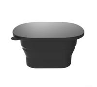 BEAZOOM Foldable Silicone Ice Cube Maker Tray - Large Capacity Ice Moulds for Bar Party BBQ - Non Spill Lidded Design - Dishwasher Safe Flexible Trays - Multi Colour(Black)
