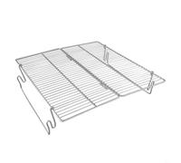 BEAZOOM Folding Stainless Steel Barbecue Grill Net, Lightweight Portable Charcoal Grate for Camping Picnic, Easy Clean Silver 35cm