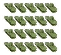 BEAZOOM for ALLIGATOR Tarp Clips 20 Pack, Heavy Duty Plastic Clamps for Camping Tent Awning, for INSTANT Rope Anchor without Holes, 70kg Grip Outdoor Clips, Yellow(Green)