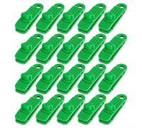 BEAZOOM for ALLIGATOR Tarp Clips 20 Pack, Heavy Duty Plastic Clamps for Camping Tent Awning, for INSTANT Rope Anchor without Holes, 70kg Grip Outdoor Clips, Yellow(Is green)