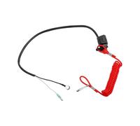 BEAZOOM for Marine Outboard Motor Kill Switch with Safety Lanyard, Engine Stop Tether Boat Ignition System, ABS for Black Red