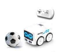 BEAZOOM for mini RC Bus with Obstacle Avoidance: 4 Modes LED Display Follow Escape Track Toy Vehicle for Kids Indoor Play Blue 9cm(White)