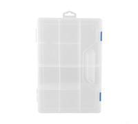 BEAZOOM for Plastic Adjustable Compartment Storage Box with 6-10 Grids Screws, Jewelry, Beads, Pills, Nails and Small Accessories Organizer, Transparent(10 Grids)