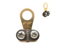 BEAZOOM for Red Copper Battery Terminal Connector, for Dual Wire Crimping 30-70mm2 Cables, Thickened 1.2mm Brass Construction(Small)