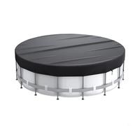 BEAZOOM for Round Swimming Pool Cover Waterproof Dustproof for Leaf Protector Above Ground Pools with Secure Rope Black 8FT(6FT)