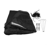 BEAZOOM for Round Swimming Pool Cover Waterproof Dustproof for Leaf Protector Above Ground Pools with Secure Rope Black 8FT(8FT)
