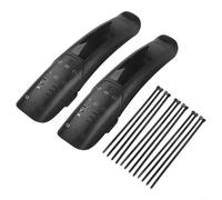 BEAZOOM Front and Rear PP Plastic Bike Mudguard Set with Nylon Strap Fits 68-75mm Forks for AM DH FR Mountain Bicycles, Black