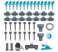 BEAZOOM Garden Drip Irrigation System with for Water Conservation Feature Flower Beds, Pots, Hanging Baskets and Greenhouses(D)