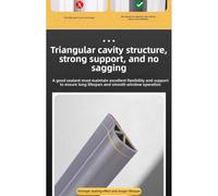 BEAZOOM Gray Silicone P Type Window Seal Strip 2 Meter Triangular Cavity Design 1-7mm Gap Weatherproof for Insulation