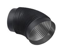 BEAZOOM Handcrafted 304 Stainless Steel 45 Degree Elbow Newport Wood Stove, for Black Fireplace Vent Connector