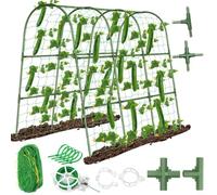 BEAZOOM Heavy Duty U-Frame Garden Trellis 120x120cm, Rustproof Plant Support for Cucumbers and Vines in Raised Beds, Easy Assembly Kit