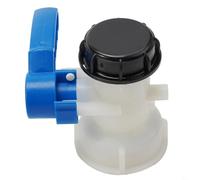 BEAZOOM Ibc Container Butterfly Valve S60x6 60 Mm Coarse Thread Drain Valve Pe Tank Adapter Blue Handle Black Cap For Garden Use