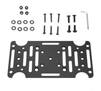 BEAZOOM Mailbox Mounting Bracket for 4x4 Wood or Hollow Posts, 10.78x5.6 Inch for Heavy Duty Steel Plate, Black Finish