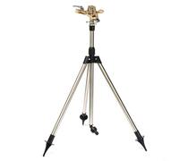 BEAZOOM Metal Tripod Rotating Sprinkler Adjustable 45-90cm Height, Brass Garden Watering Nozzle for Large Lawn and Irrigation