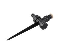 BEAZOOM Multi Adjustable Spike Sprinkler for 360 Degree Rotary Watering, Plastic Garden Irrigation Nozzle with Wide Coverage(Black)