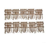 BEAZOOM OO Scale Model Railway Farm Fence 10pcs PVC Kit(Brown A)