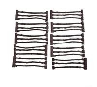 BEAZOOM OO Scale Model Railway Farm Fence 10pcs PVC Kit(Brown C)