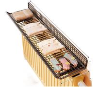 BEAZOOM Over Radiator Shelf Iron Storage Rack with Raised Edges for Towels Clothes Drying Kitchen Bathroom Bedroom Home Organisation(Black - 60cm)