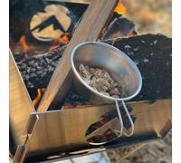 BEAZOOM Portable Stainless Steel Cups Camping, Heat Stacking Mugs with Handles Backpacking and Outdoor Meals