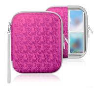 BEAZOOM PU Waterproof Card Case for Yoto Player for mini - 120 Pockets Storage Organizer with Zipper - Travel Binder for Audiobook Cards Kids Audio Player Accessory Grey Pink Blue Red(Rose red)