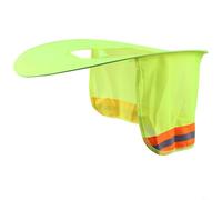 BEAZOOM Reflective Curtain Sun for Protection Helmet Construction and Landscaping, Breathable Polyester Hat Cape with Adjustable Straps, Yellow(Yellow)