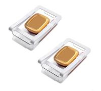 BEAZOOM Refrigerator Drawer Organizer 24x24x7cm Plastic BPA Food Storage Under Shelf for Eggs Vegetables White(2)