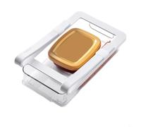 BEAZOOM Refrigerator Drawer Organizer 24x24x7cm Plastic BPA Food Storage Under Shelf for Eggs Vegetables White(1)