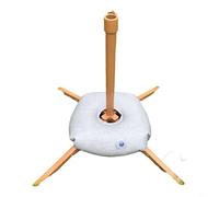 BEAZOOM Robust Foldable Umbrella Stand for Garden and Beach, Iron Spike Anchor with Water Bag, for Poles for Max 3.2cm, Easy Setup, Brown(4)