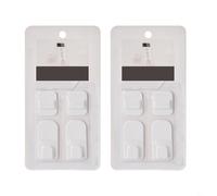 BEAZOOM Self- Remote Control Holder Set, Wall Hooks No Drill Storage Organizer for TV AC Phone Remotes for Home Office(2set)