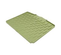 BEAZOOM Silicone Dish Drying Mat Kitchen Sink, Heat Pot Pad with Raised Design, Non-Slip Drain Board 40x33cm for Black