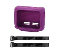 BEAZOOM Silicone Protective Cover for JBL for go5 Speaker, Dust Resistant Case with Strap Hooks for Bike Travel, Blue and Storage(Purple)