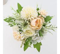 BEAZOOM Silk Hydrangea Artificial Flower 32cm Realistic Fake Bloom Wedding Home Party Centerpiece Decoration Pink