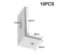 BEAZOOM Silver 90 Degree L Mounting Bracket for Solar Panels 10W-100W on RV Boat Off Grid Roof Aluminium Alloy 1 Pack(1pc)
