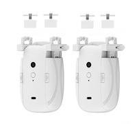 BEAZOOM Smart Curtain Motor, Battery Powered with Alexa/Google Home, Auto Open Close by Light/Temperature, Easy Install for T/U-Rail & Roman Rod (1/2 Pack)(A)