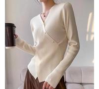 BEAZOOM Soft Polyester V-Neck Sweater for Women Regular Fit | V-neck cross-over design, long sleeve, one size fit, soft polyester, regular length