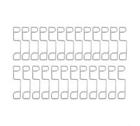 BEAZOOM Stainless Steel Fence Panel Wedges Clips 25pcs or 50pcs for Noise Reduction and Stability, Silver(25pcs)