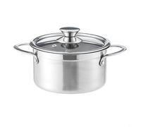 BEAZOOM Stainless Steel Hot Pot, Thickened Double Flavor Compartment Soup Pot for Individual Use Casual Meals(4 Steel Ear Pan)