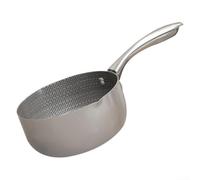 BEAZOOM Thickened Stainless Steel Snow Pan, 18cm Small Frying Pot for Tempura, Milk, Noodles, Even Heat Distribution, Easy to Clean