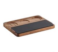 BEAZOOM Walnut Wooden Coffee Tamper Holder Base with Non-Slip Pads, Storage Rack for 51-58mm Espresso Accessories