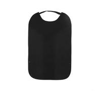 BEAZOOM Waterproof Adult Bib with Folded Crumb Catcher, Layer Stretchable Dining Protector for Elderly Disabled, Black