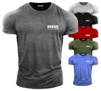 Bebak Mens Gym T Shirt - Bodybuilding T Shirts - Gym Clothes - Workout Tops - Training Top - Arnold Inspired Design T Shirt - Semi Fitted (Charcoal 2XL)