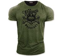 bebak Mens Gym T Shirt Viking Warrior Gym Clothes for Men Arnold Bodybuilding T Shirt | Ideal for MMA Strongman Crossfit (UK, Alpha, XL, Regular,Heather Military Green)