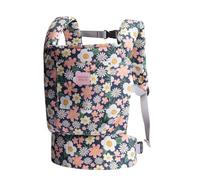 Bebamour Doll Carrier for Girls, 3-in-1 Soft Sling for Children, 100% Cotton, GreenFlowers