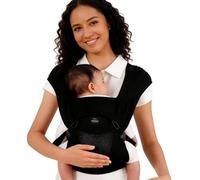 Bebamour Knit Baby Carrier,Cozy and Lightweight Carrier for 4-24 Months,Ergonomic Baby Carrier with Head Hood, Black