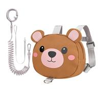 Bebamour Toddler Backpack with Reins, Animal Safety Harness Backpack for Boys & Girls, Mini Anti-Lost Walking Backpack with Detachable Leash for Travel, Nursery & Outdoor Use, Brown Bear