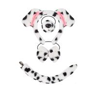BEBAOVO Dalmatian Costume Accessories Set - Dalmatian Ears Headband, Nose, Bow Tie and Tail Dog Costume Set