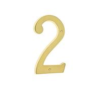 Bebarley 4 Inch Premium Bright Solid Brass Door House Numbers and Street Address Plaques Numbers for Residence and Mailbox Signs.