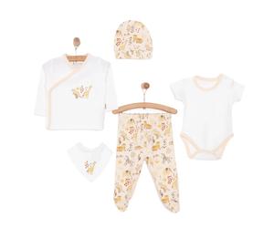 Bebbek Baby Girl 5 Pcs Newborn Starter Set - Ecru